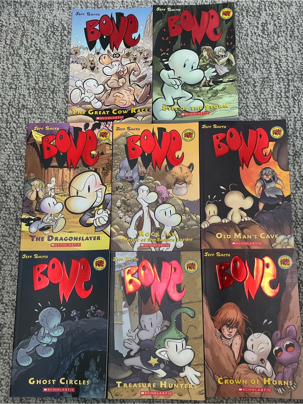 Jeff Smith BONE Graphic Novel Collection Books 2-9